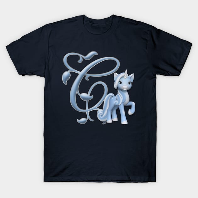 Monogram C Custom Unicorn T-Shirt by AlondraHanley